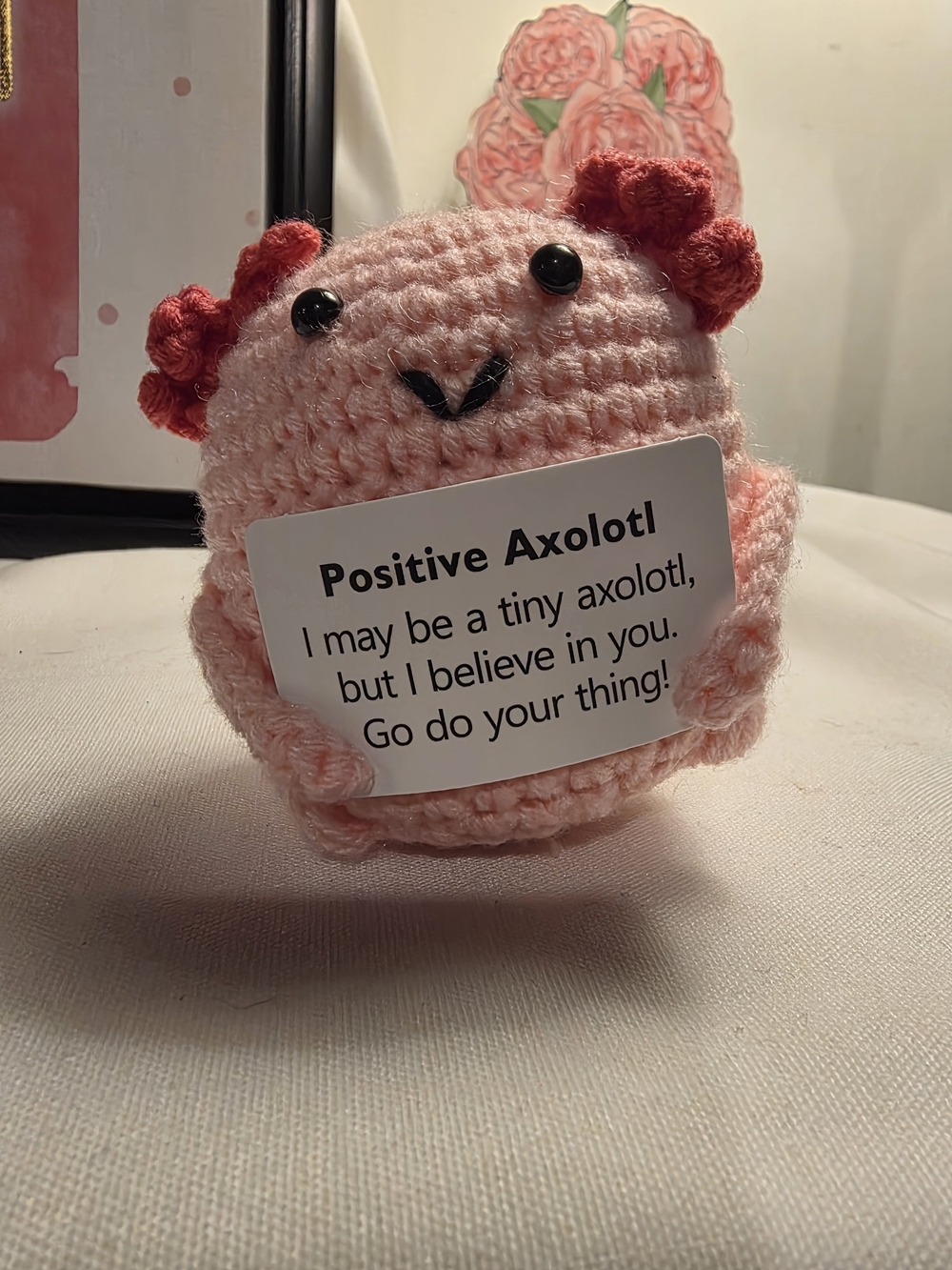 Positive Crochet Axolotl